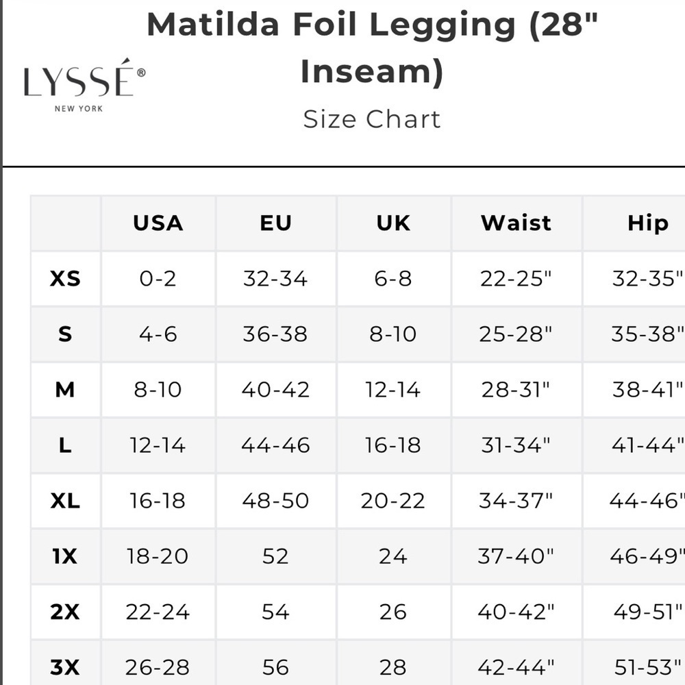 Lyssé Matilda High Waist Legging Black Faux Leather Foil Large - Picture 11 of 11